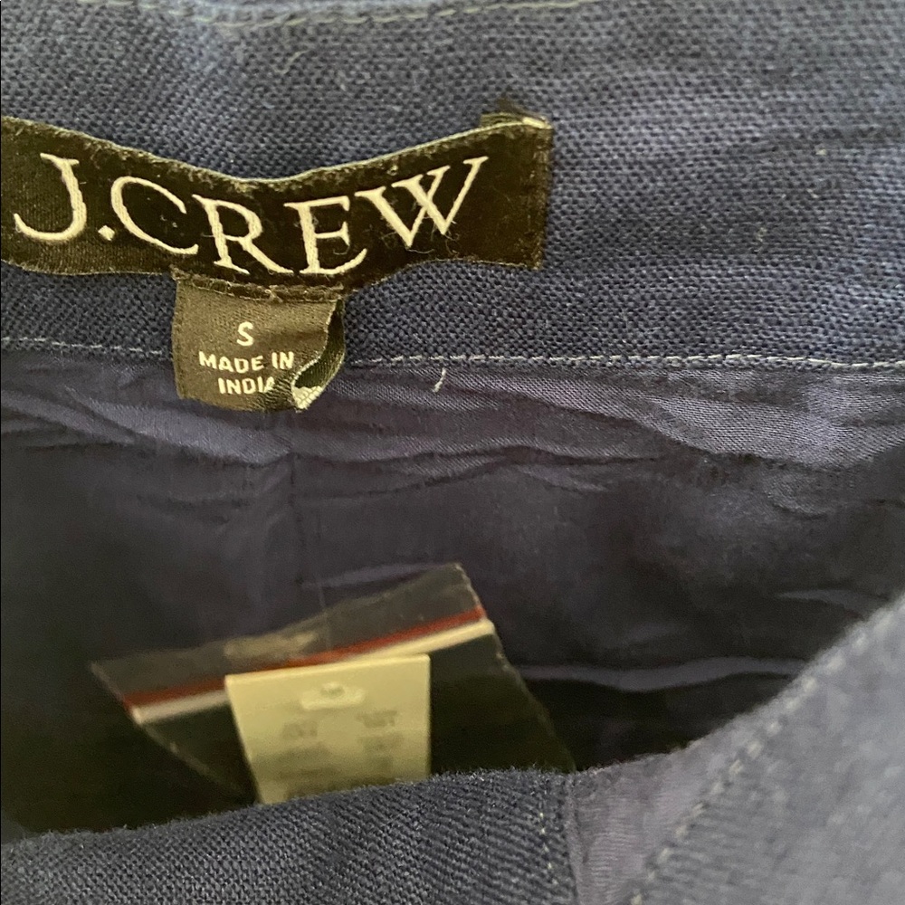 J. Crew Navy Blue Button-Front Mini Dress - Picture 6 of 13